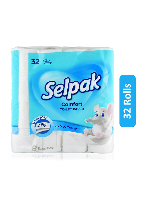 

Selpak Comfort 2 Ply Toilet Paper, 32 Rolls