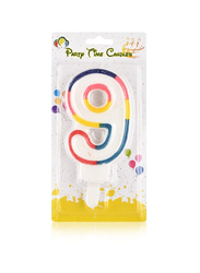 Party Time Number Candle, White, 1 Piece