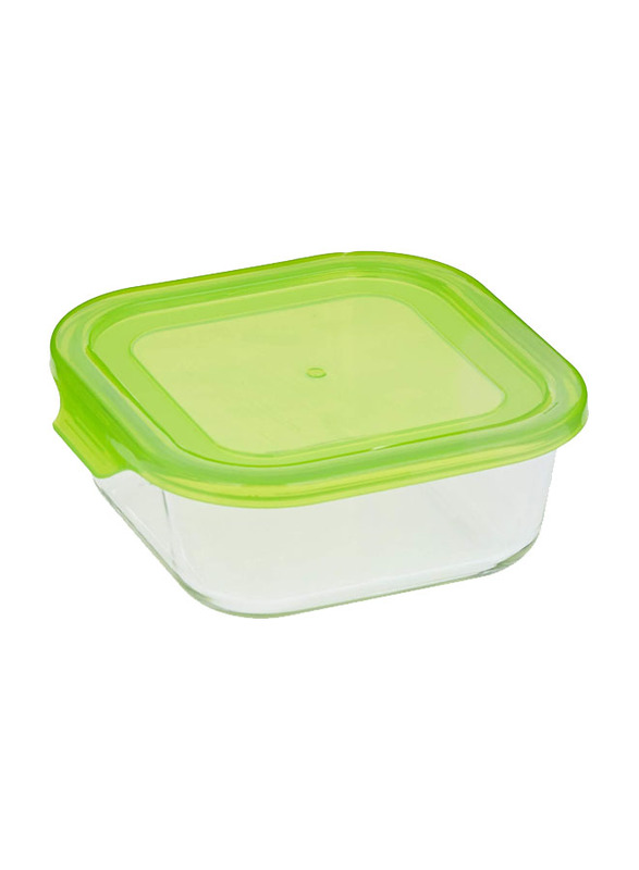 Taliona Borosilicate Glass Boro Square Food Container, 800ml, Green