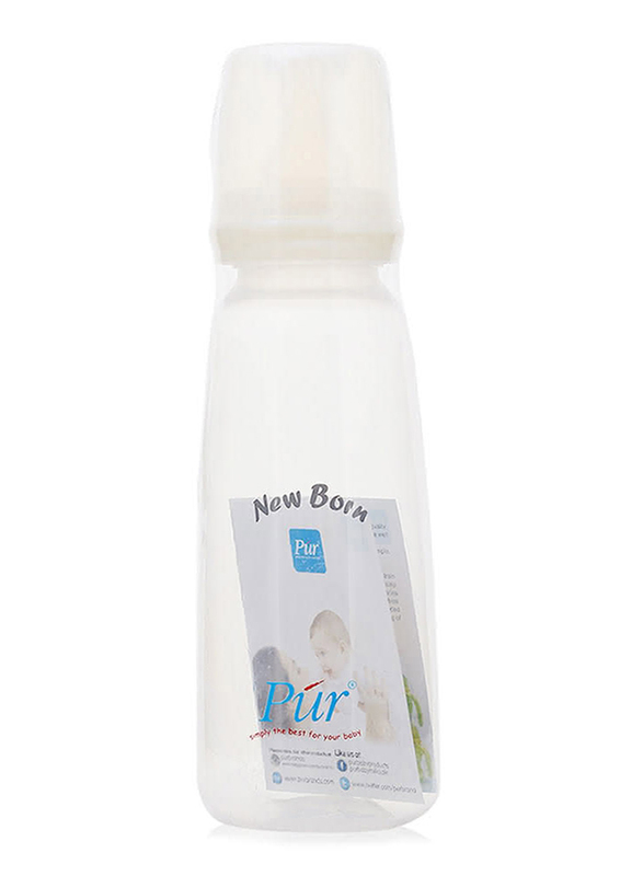 

Pur Anti-Colic BPA Free New Born Baby Nipple Bottle 250ml, Clear