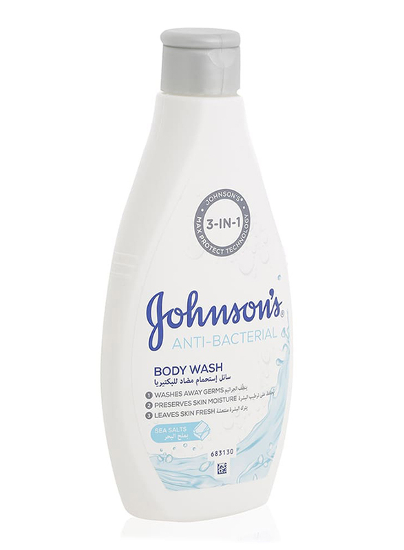 Johnson's 3-in-1 Sea Salts Anti-Bacterial Body Wash, 250ml