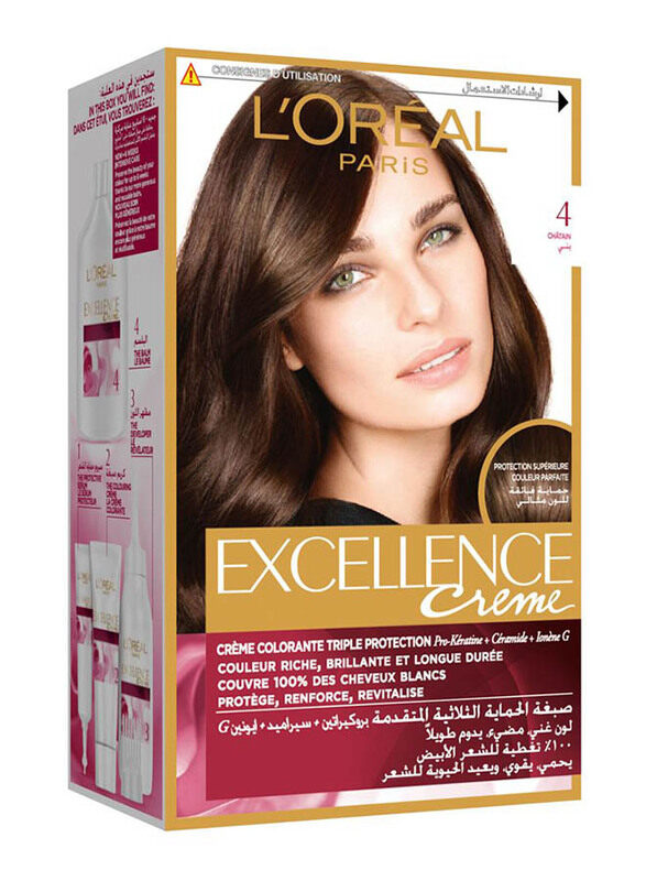 

L'Oréal Paris L'Oreal Paris Excellence Creme Hair Color, 4 Brown, 172ml