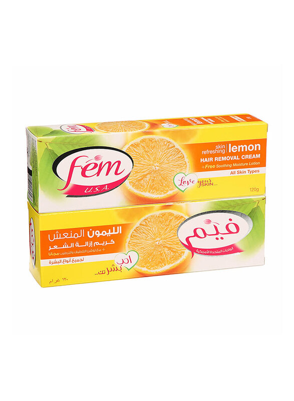 

Fem Lemon Hair Removal Cream - 2 x 120g