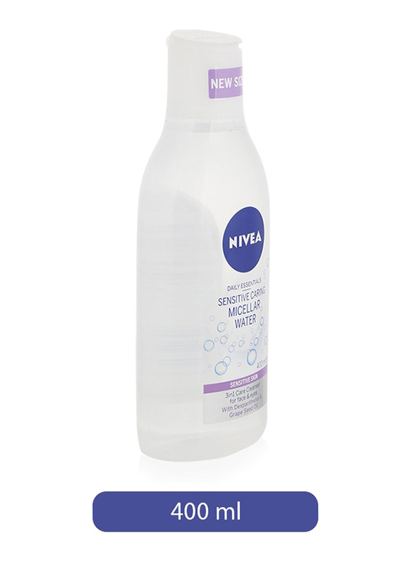 Nivea Gentle Sensitive Caring Micellar Water Make Up Remover, 400ml, Clear