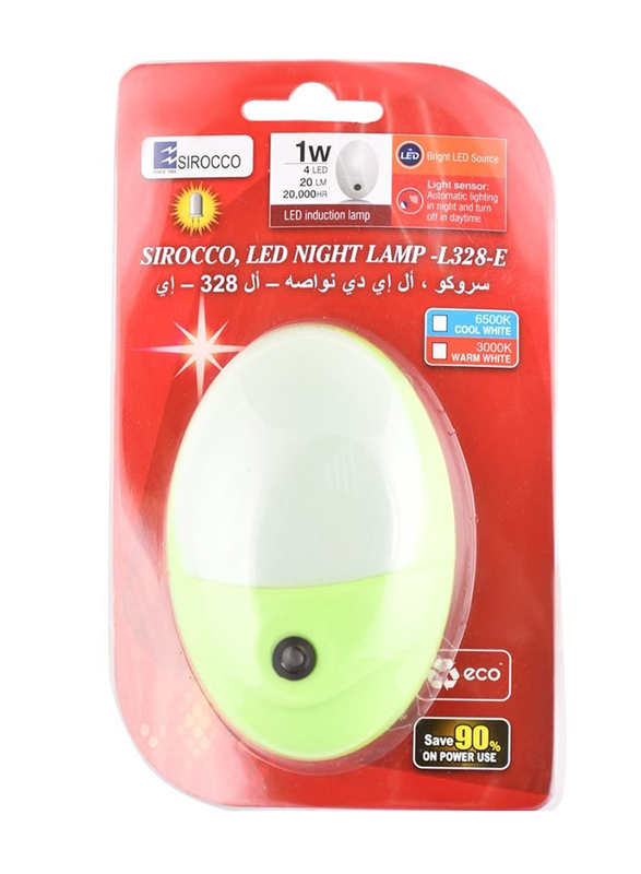 Sirocco L328-E LED Night Lamp, White