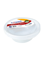 Hotpack 25-Piece 12oz Plastic Round Bowl Set, PARPB12, White