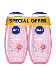 Nivea Water Lily and Oil Shower Gel for Women, 2 x 250ml