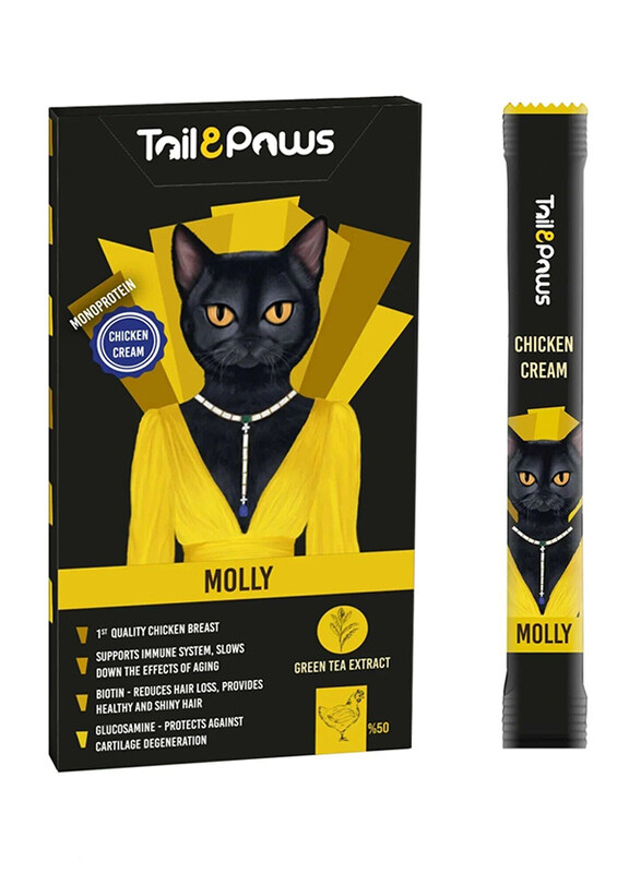 

Tail&Paws Molly Chicken Cream for Cat Wet Food, 5 x 15g