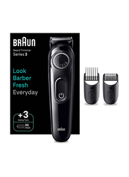 Braun Beard Trimmer 3 With Precision Wheel and 3 Styling Tools, BT3410, Black