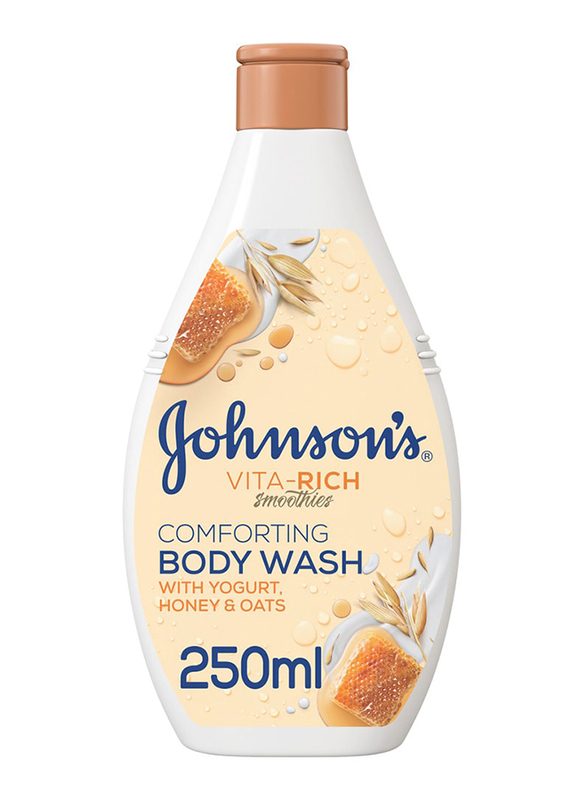 Johnson's Vita-Rich Smoothies Comforting Body Wash with Yogurt/Honey/Oats, 250ml