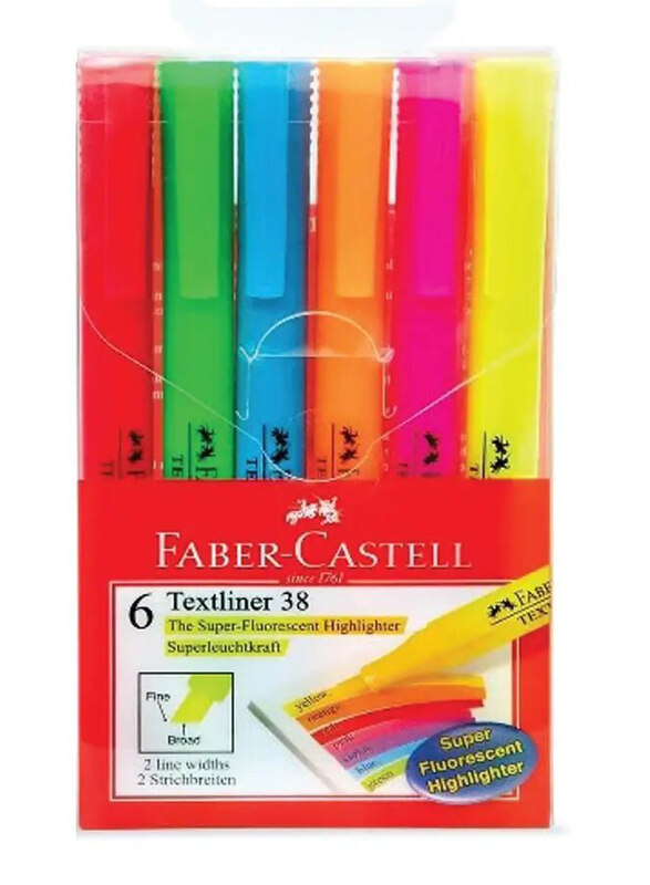 

Faber-Castell Slim Highlighter Set, 6 Pieces, Multicolour