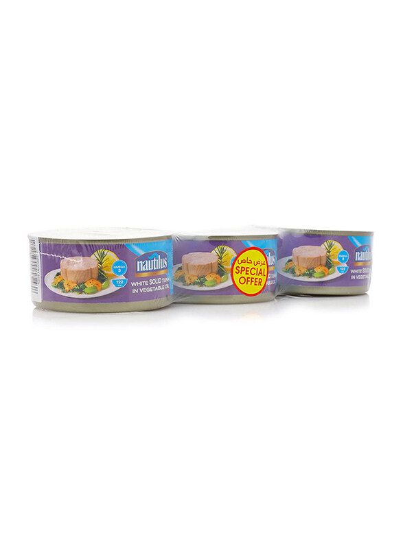 

Nautilus White Solid Tuna in Vegetable Oil, 3 Cans x 95g