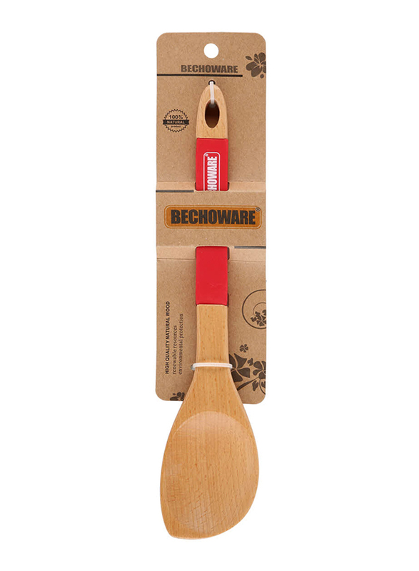 Kitchenmark Wood Wooden Spoon with Silicon Handle, Brown