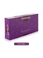 Alokozay 2 Ply Soft Facial Tissues - 70 Pieces