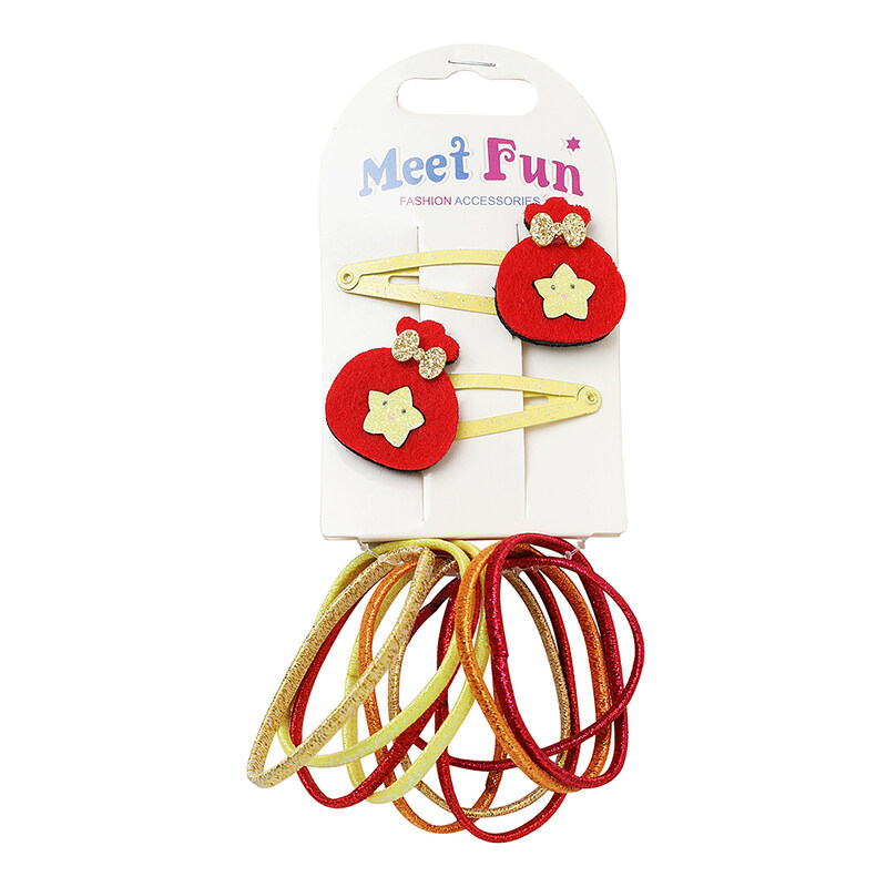 

Meet Fun Hair Rubber Clip Set for All Hair Types, BV19122A, Multicolour