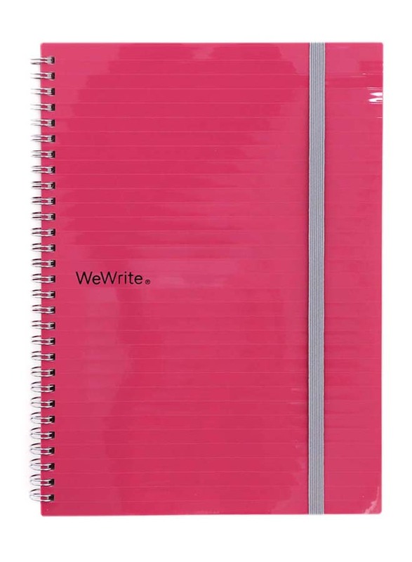 FolderMate B5 Wired Spiral Notebook, 70 Sheets, Pink