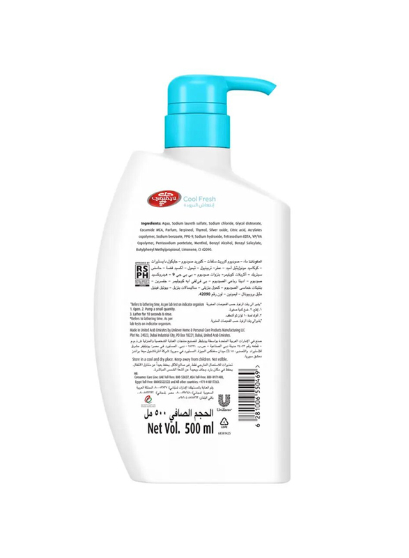 Lifebuoy Active Silver Formula Cool Fresh Hand Wash - 500ml