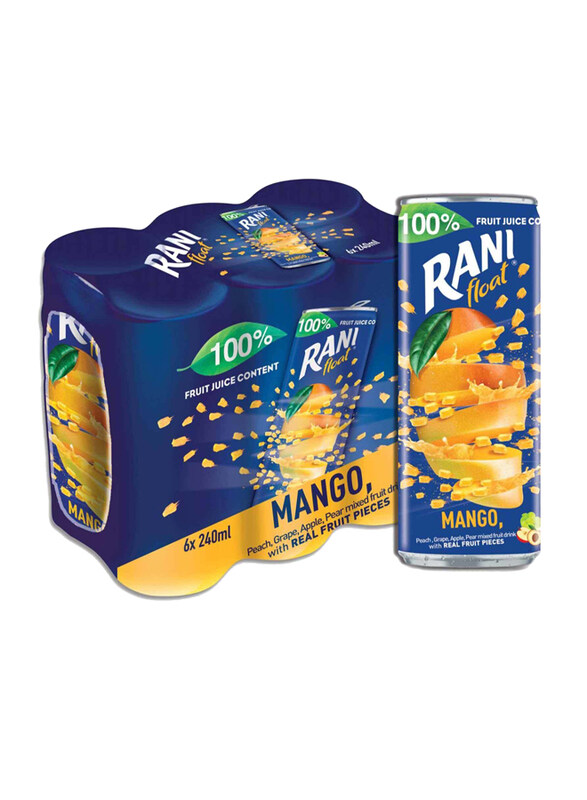 

Rani Float Orange Fruit Drink with Real Fruit Pieces - 6 x 240ml