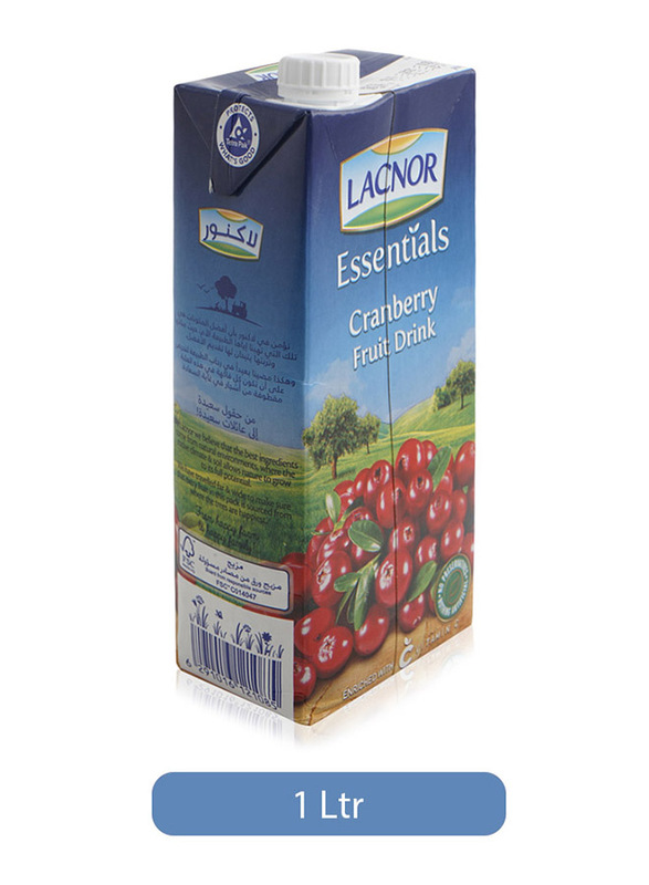 Lacnor Essentials Cranberry Fruit Juice Drink, 1 Liter