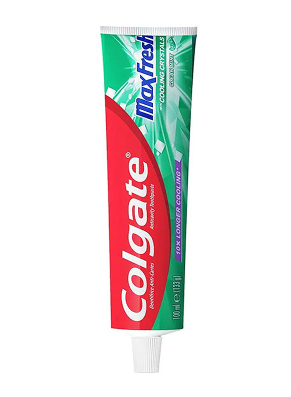Colgate Max Fresh Toothpaste, with Cooling Crystals, Clean Mint Gel Toothpaste - 100ml