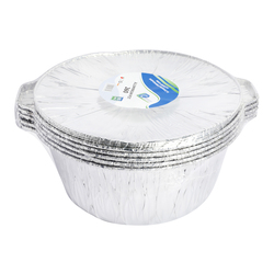 Right Choice Disposable Aluminium Pot 260 Container, Silver