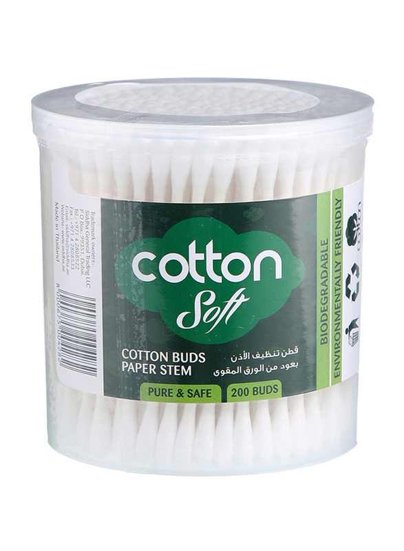 Cotton Soft Ear Buds, 200 Pieces