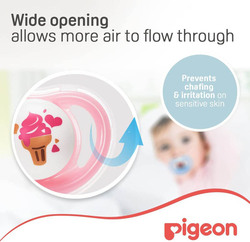 Pigeon Twin Minilight Pacifier for Girl, Small, Pink/Blue