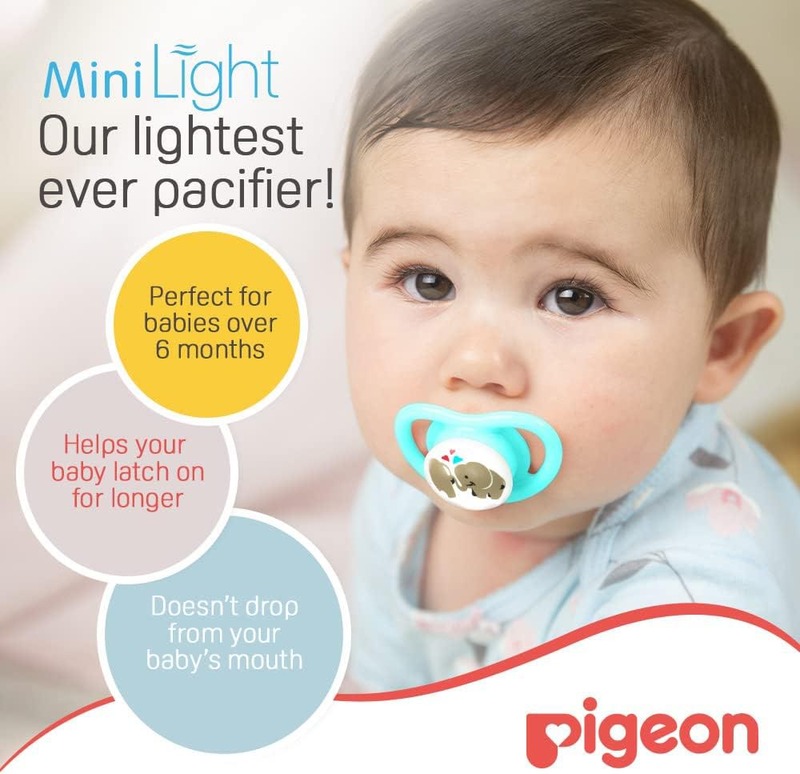 Pigeon Minilight Baby Pacifier, Medium, Blue