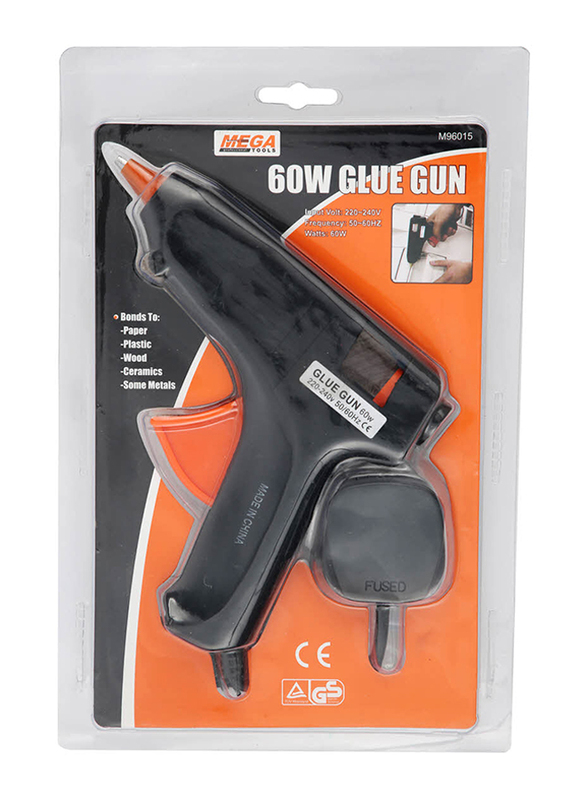 

Mega Corded Glue Gun, 220 to 240V, 60W, Black