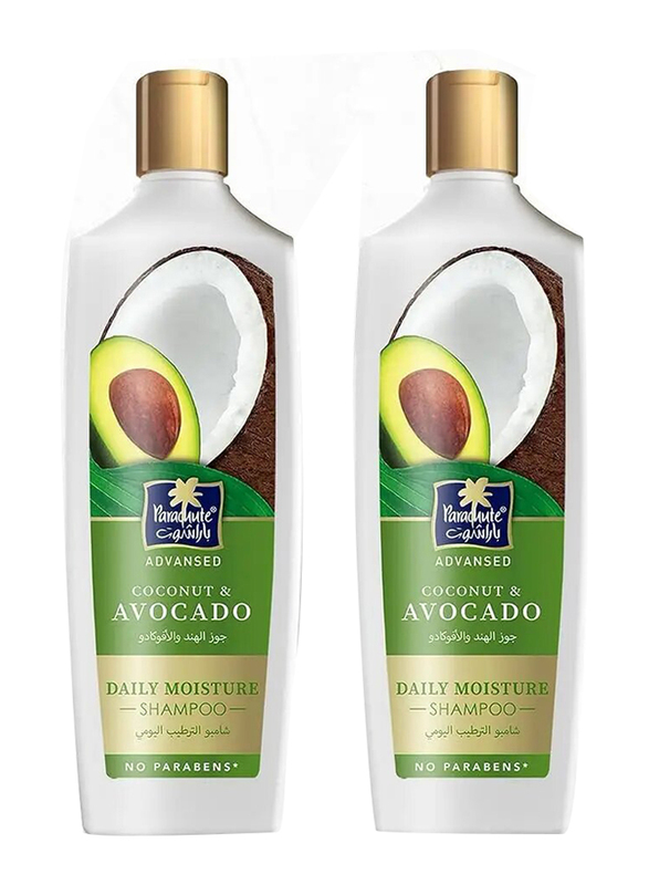 Parachute Advansed Daily Moisture Shampoo with Avocado and Coconut, 2 x 340ml