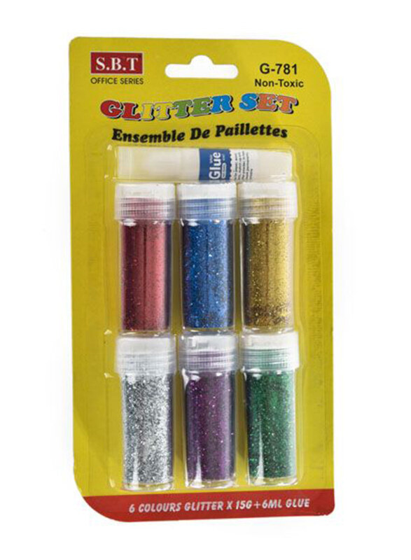 

Sbt G-781 Glitter Set with Glue, 6-Piece, Multicolour