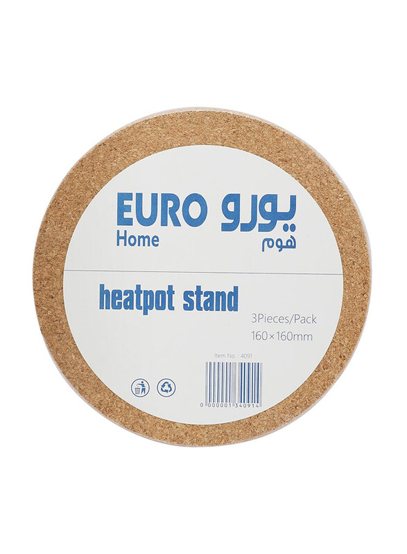 

Euro Home 3-Piece 160mm Heatpot Stand, Brown