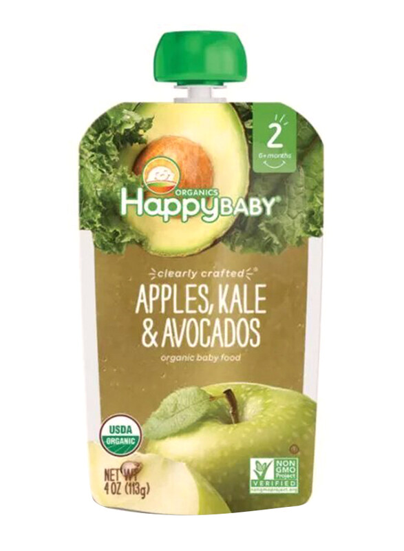 

Happy Baby Organics Apples/Kale and Avocados Baby Puree, 16 x 113g
