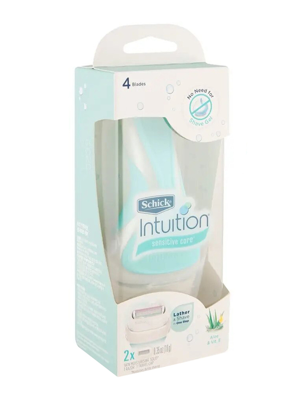 Schick Intuition Sensitive Care 4 Razor Blades, 2 Cartridges