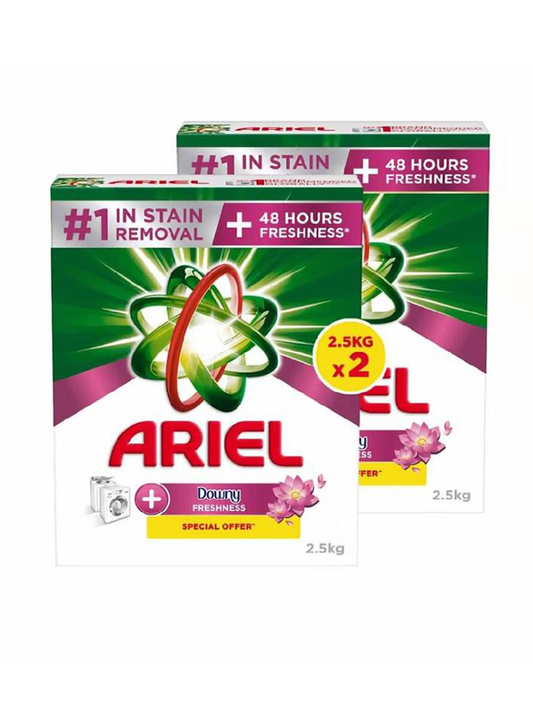 Ariel Downy Freshness Laundry Detergent Powder, 2 x 2.5 Kg
