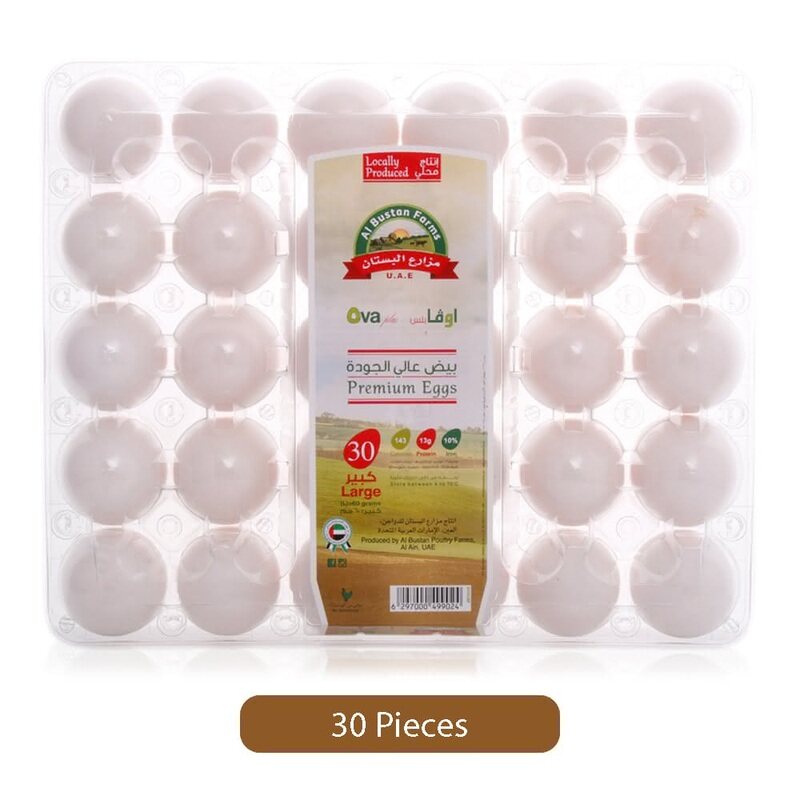 

Ova Plus White Eggs Tray Large, 30 Eggs
