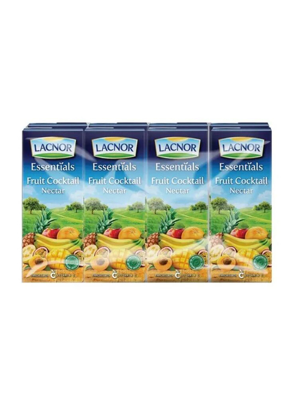 Lacnor Essentials Fruit Cocktail Nectar Juice, 8 x 180ml