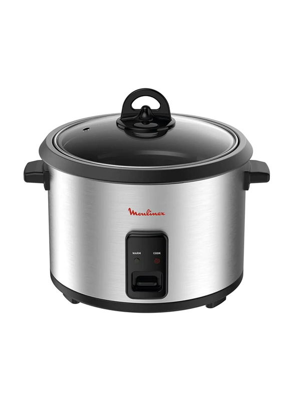 Moulinex 1.8L Rice Cooker, 700W, MK123D27, Silver/Black