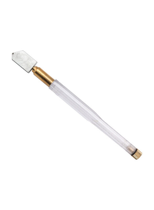 

Mega Glass Cutter Rolling Wheel with Oil in the Handle, M27187, White/Gold