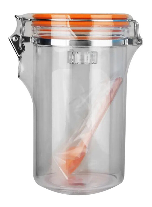 

Pioneer Storage Jar with Locker & Spoon, 1500ml, Clear/Orange