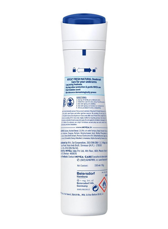 Nivea Fresh Natural Deodorant, 150ml