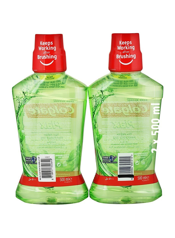 Colgate Plax Fresh Tea Mouthwash - 500 ml (2 Pack)