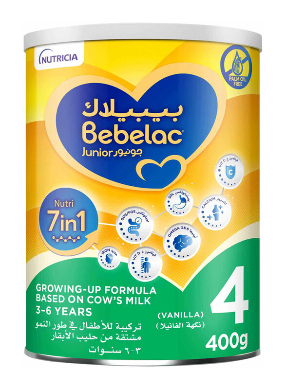 

Bebelac Growing Up Formula 3-6 Years 4 Nutri 7in1, 400g