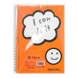Foldermate I Can do It WeWrite Dual Spiral Wire Bound Notebook, 70 Ruled Sheets, 80 GSM, A5 Size