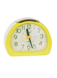 PMT Quartz Alarm Clock, C007066, Yellow/White