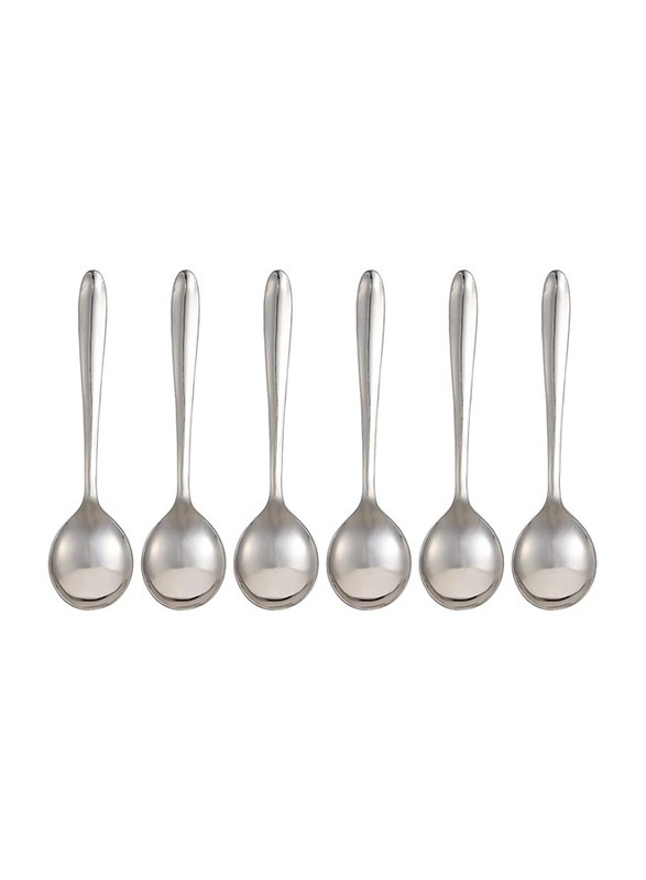 Kedge Sobar Soup Spoon, 6 Pieces, Silver