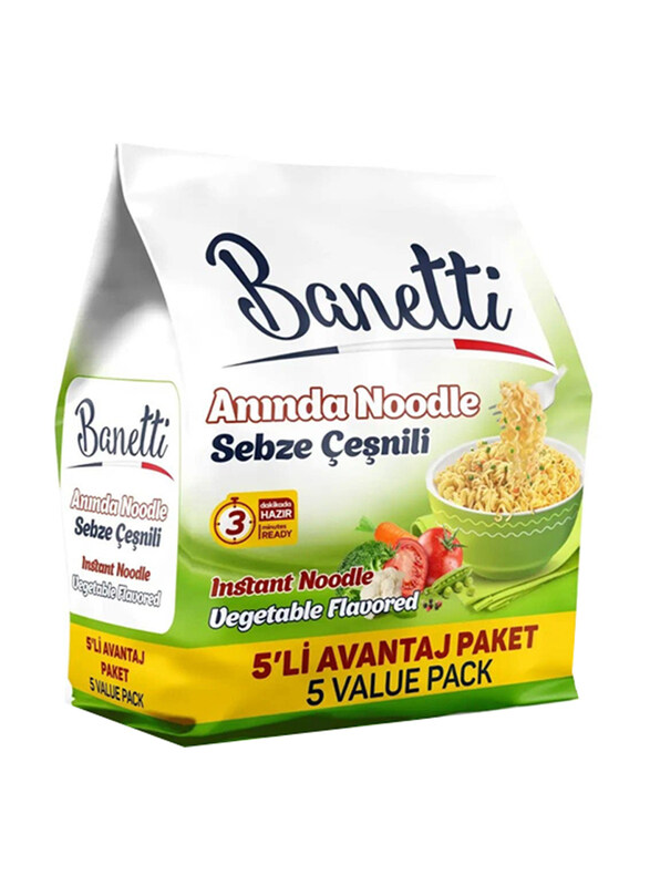 

Banetti Instant Noodle Vegetable Flavor, 5 x 75g