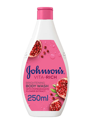 Johnson's Vita-Rich Brightening Body Wash with Pomegranate Flower Extract, 250ml