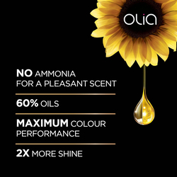 Garnier Olia No Ammonia Permanent Hair Colour with 60% Oils, 4.8 Mocha