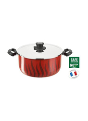 Tefal 22cm G6 Tempo Flame Dutch Oven Pot with Lid, Red